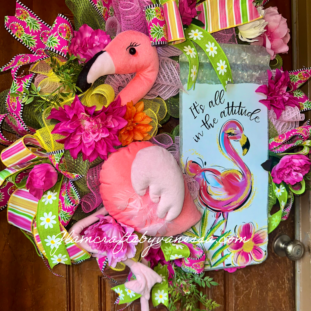 Flamingo Wreath