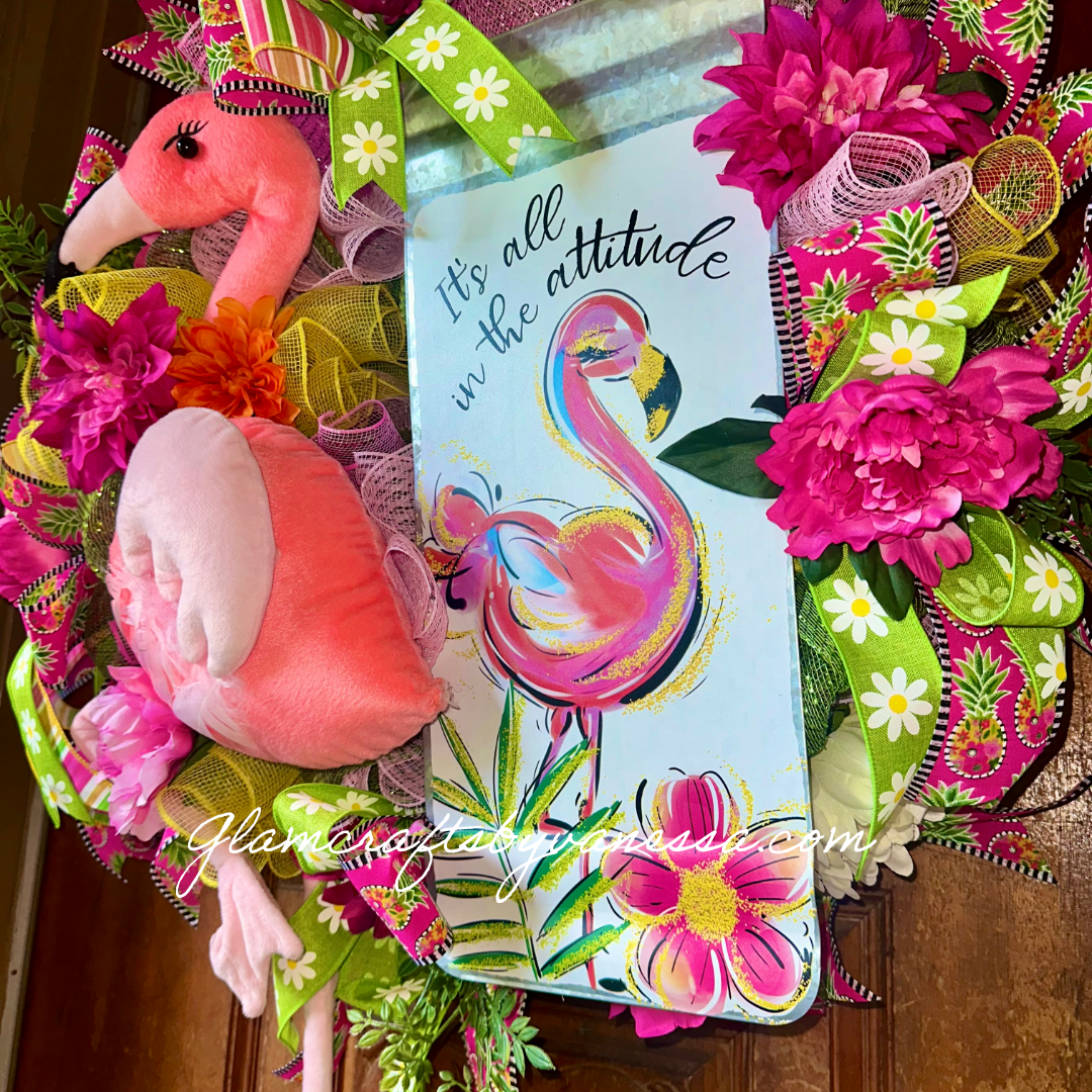 Flamingo Wreath