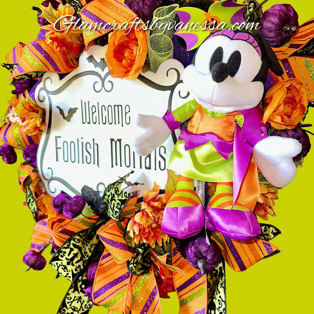 Minnie Halloween Door Wreath