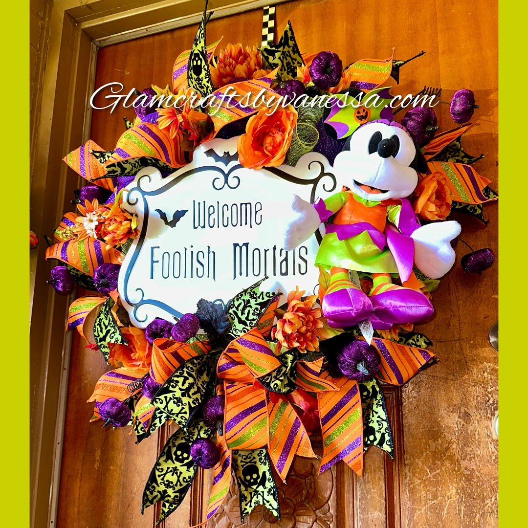 Minnie Halloween Door Wreath