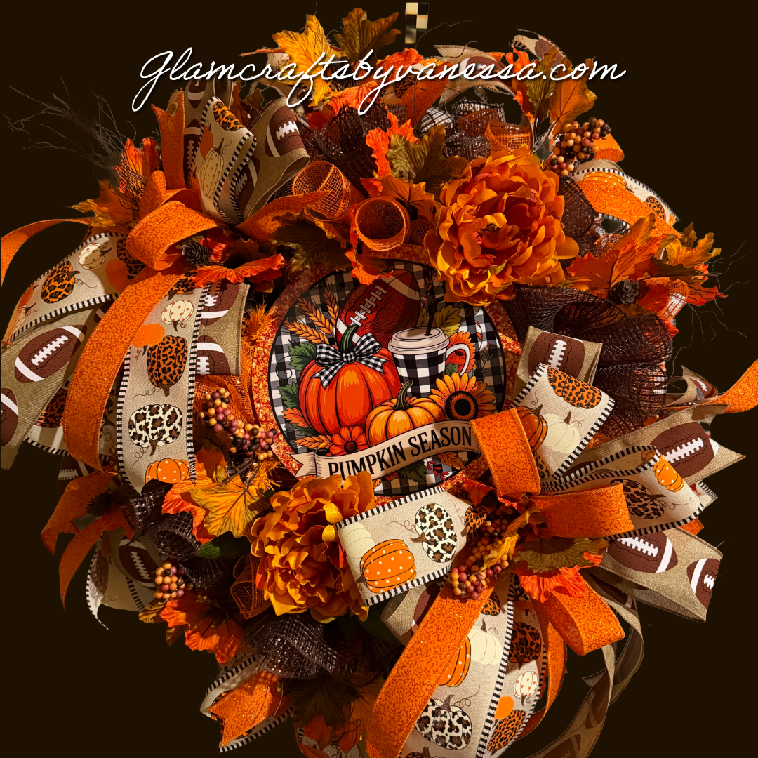 Fall Football Wreath