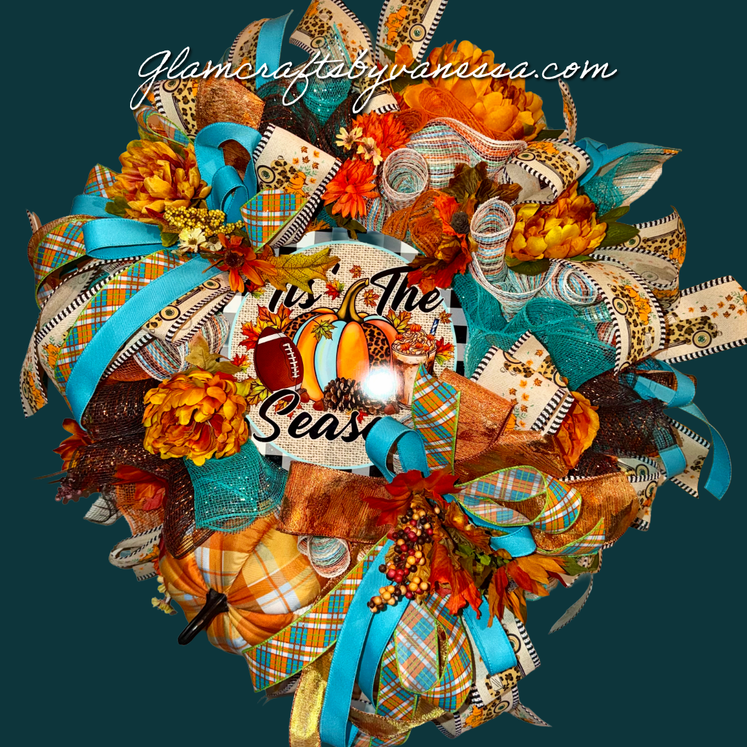 Tis the season Football Wreath