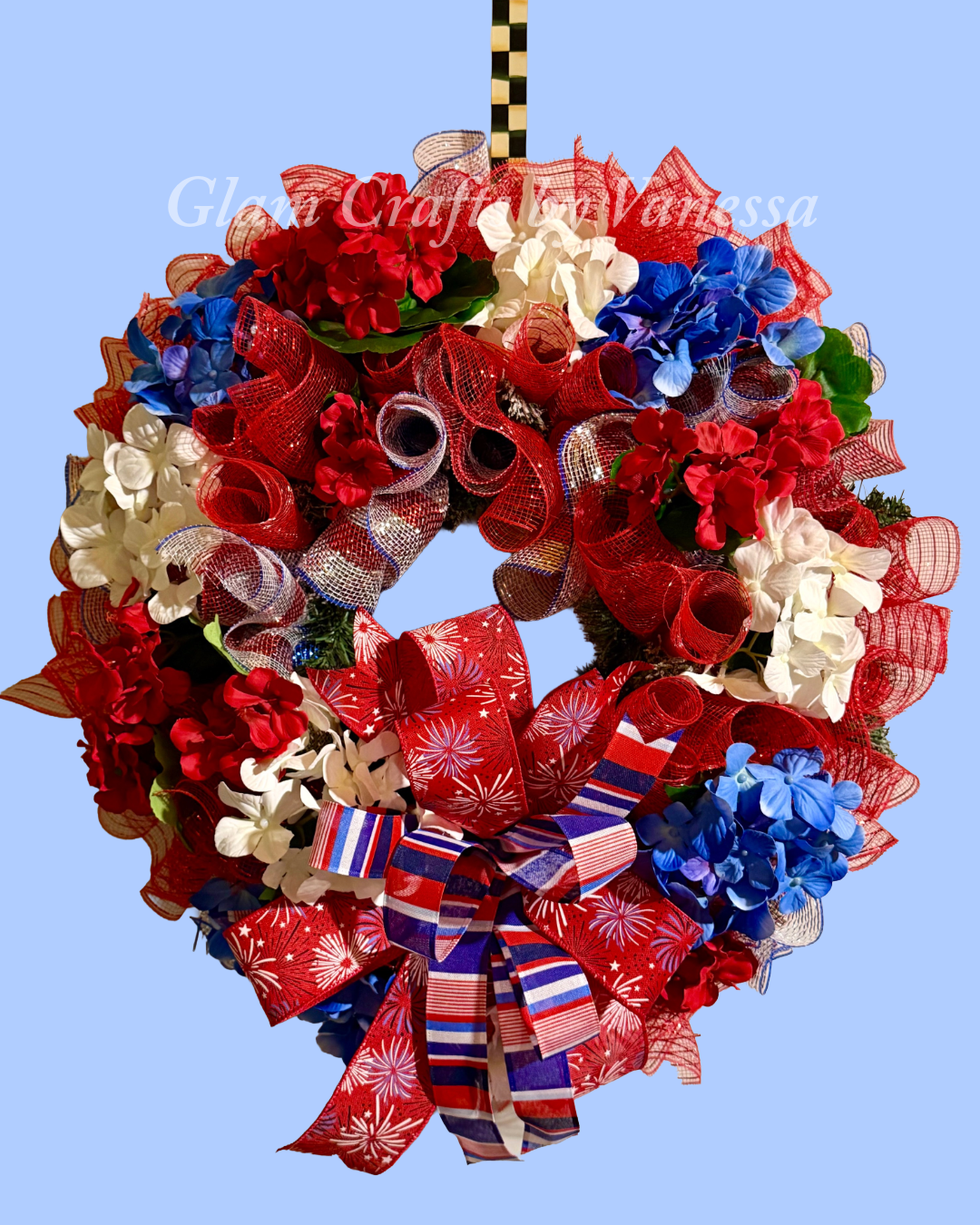 Patriotic Floral Wreath