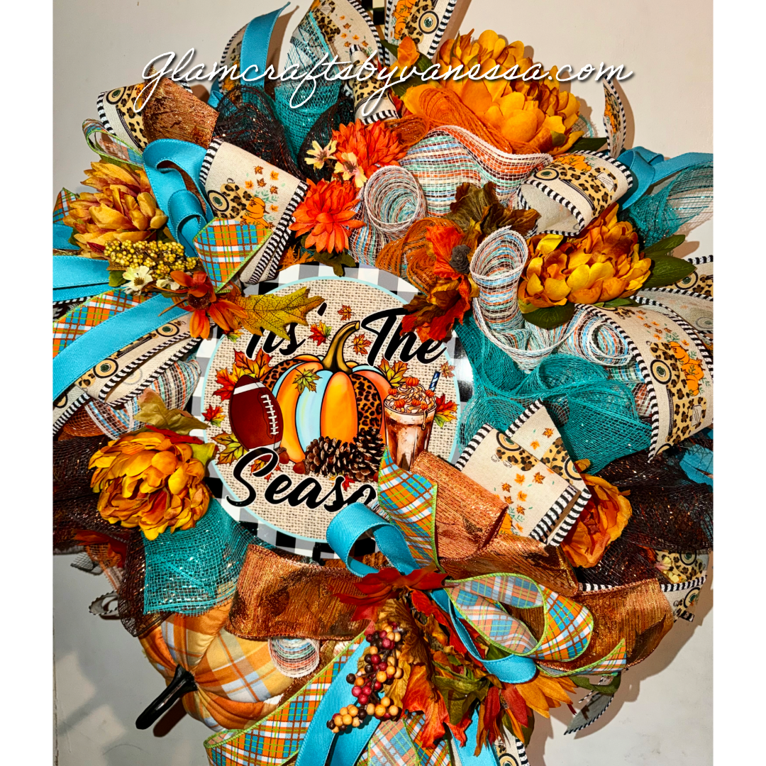 Tis the season Football Wreath