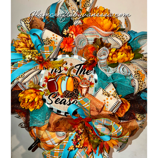 Tis the season Football Wreath