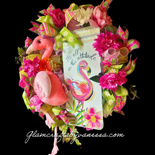 Flamingo Wreath