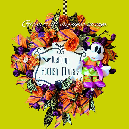 Minnie Halloween Door Wreath