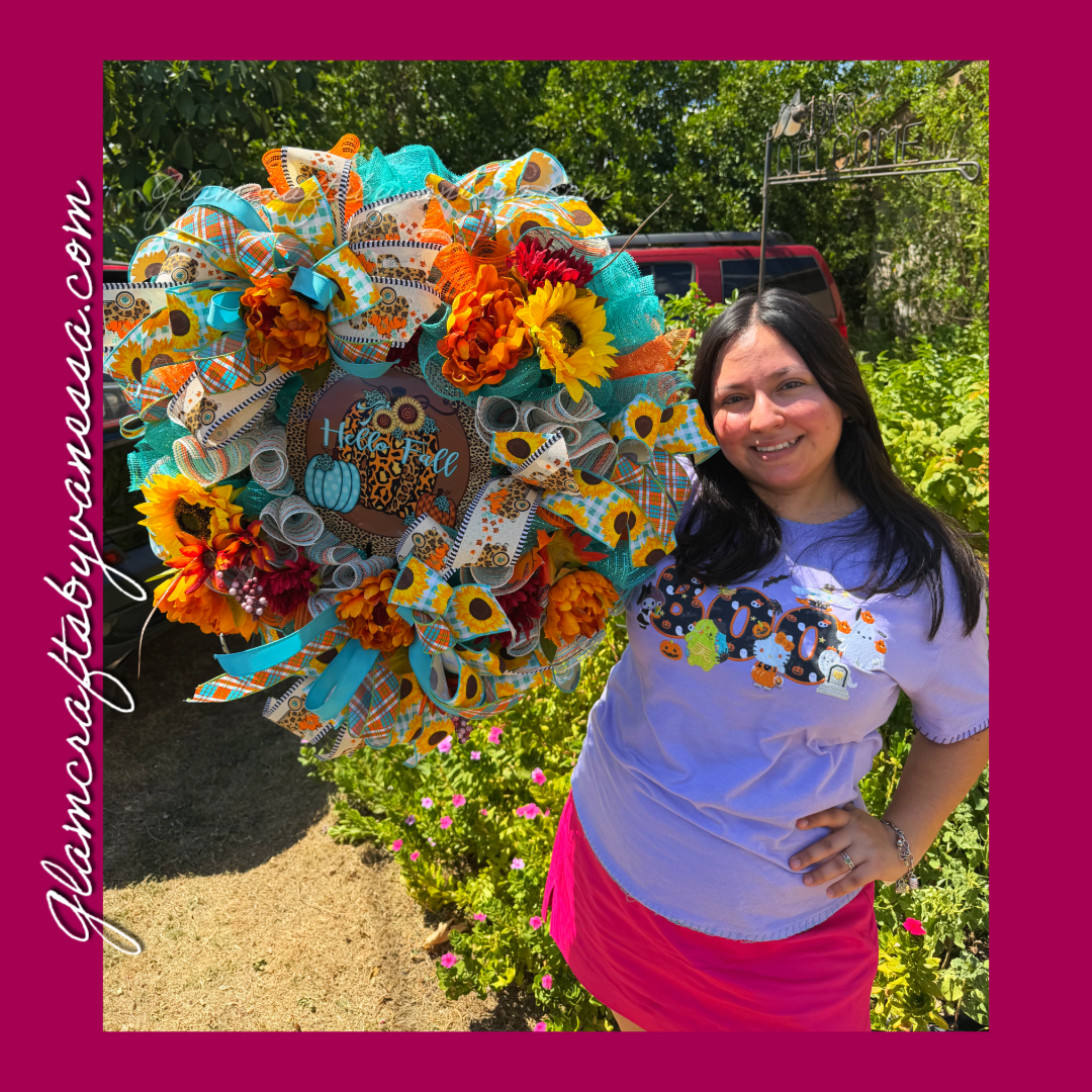 Hello Fall Leopard Wreath