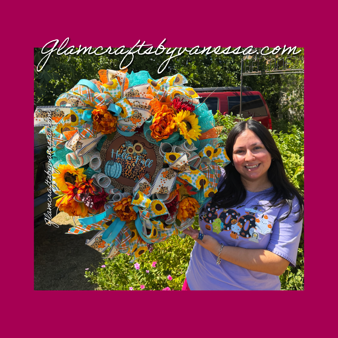 Hello Fall Leopard Wreath