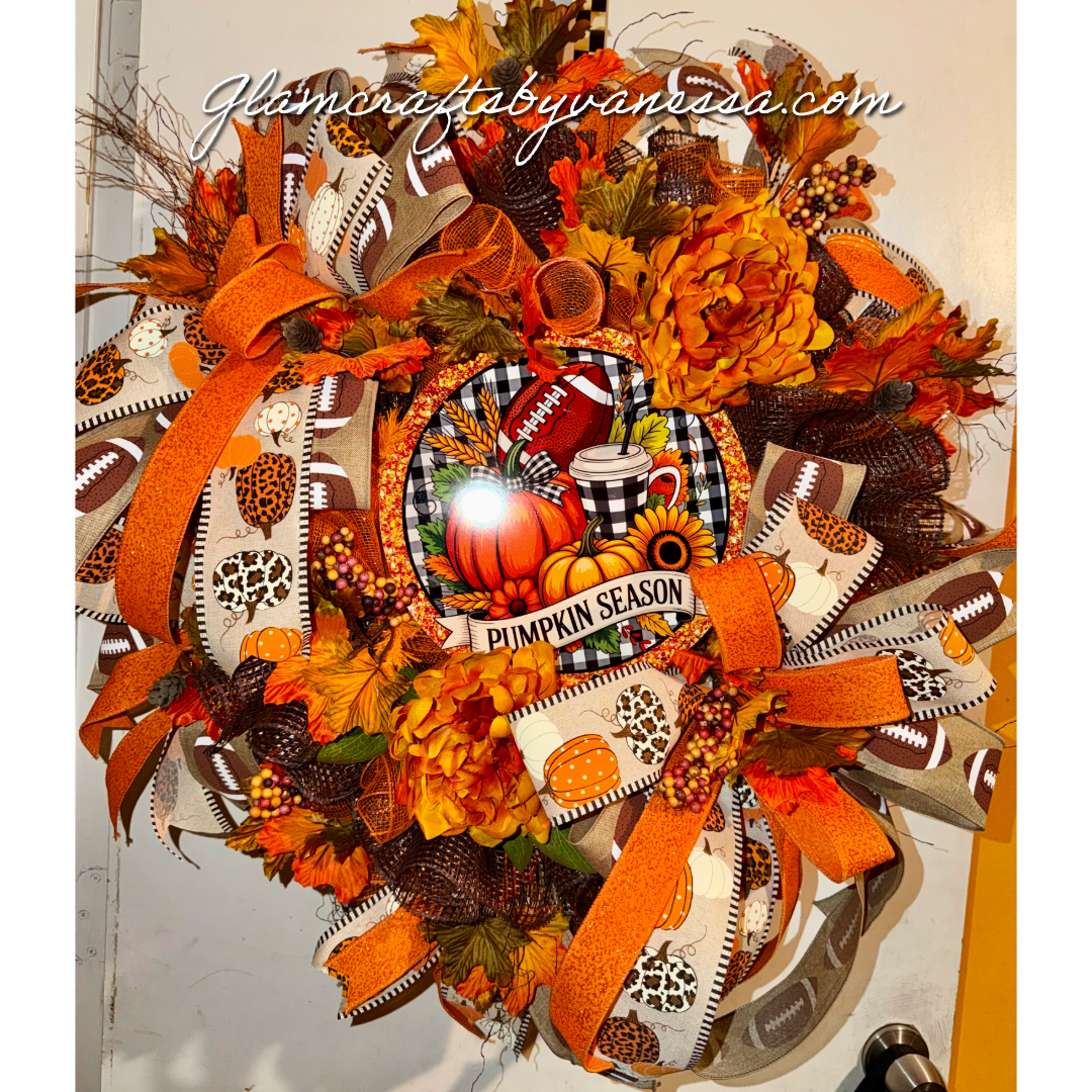 Fall Football Wreath