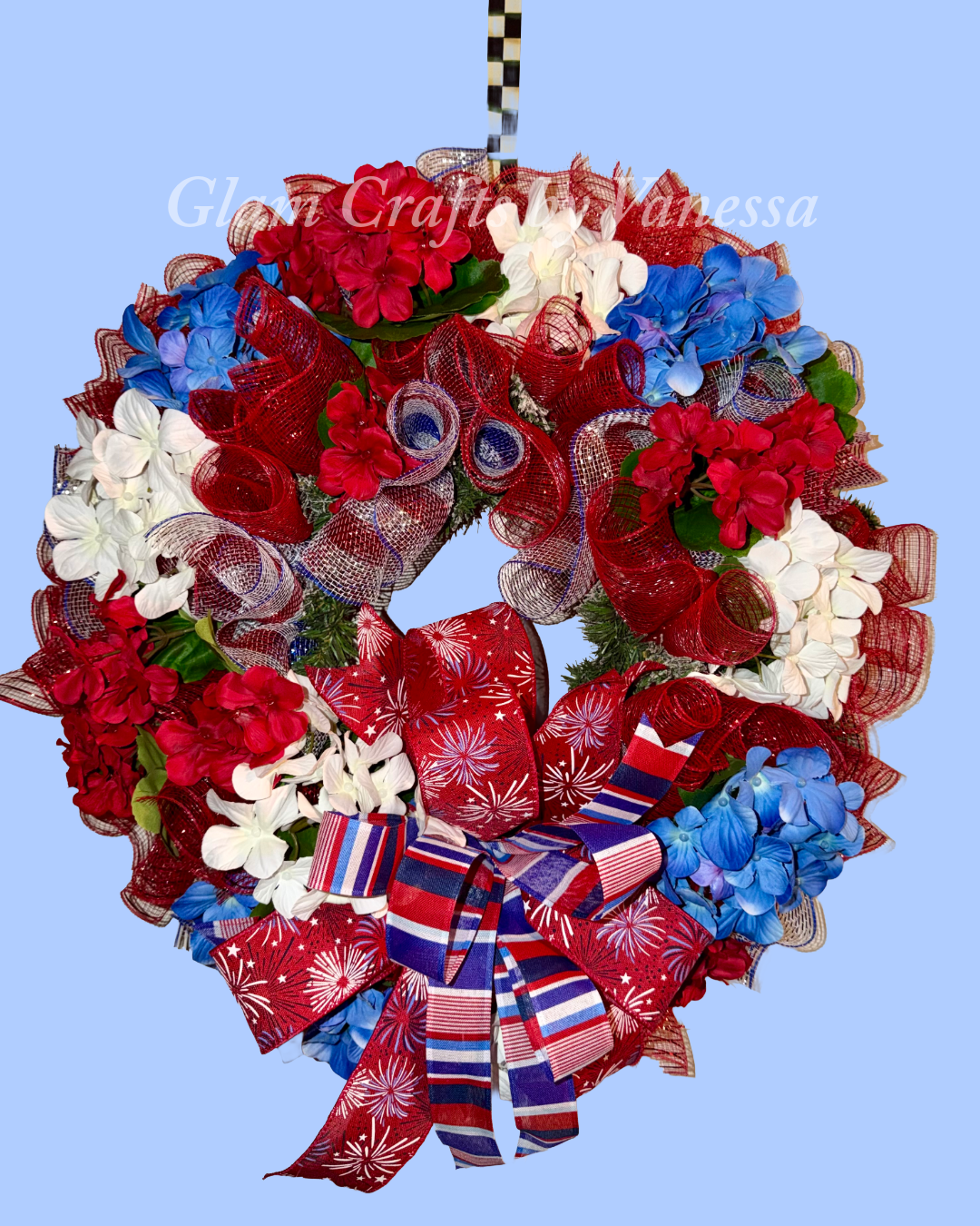 Patriotic Floral Wreath