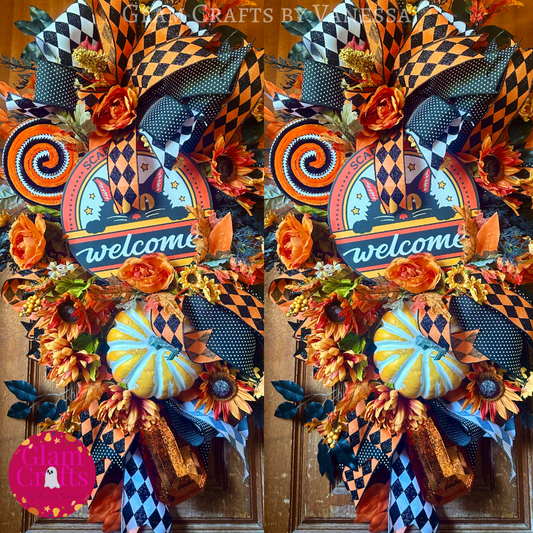 Deluxe Vintage Cat Swag Wreaths