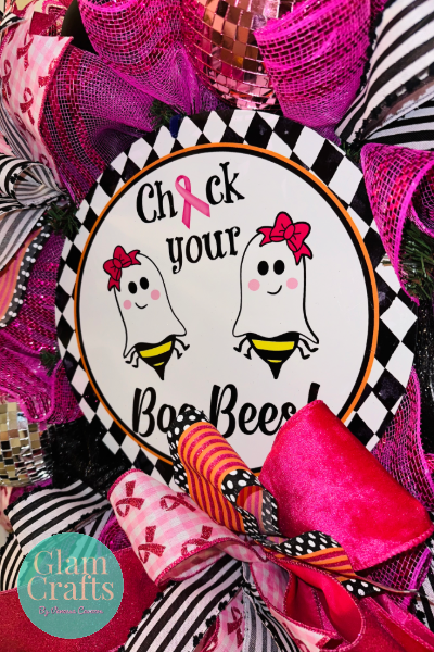 Boo Bees Awareness Wreath