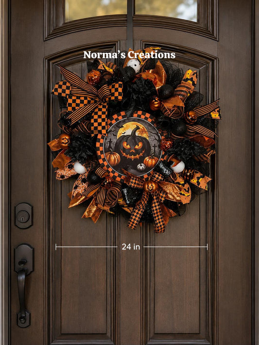 Haunted harvest wreath