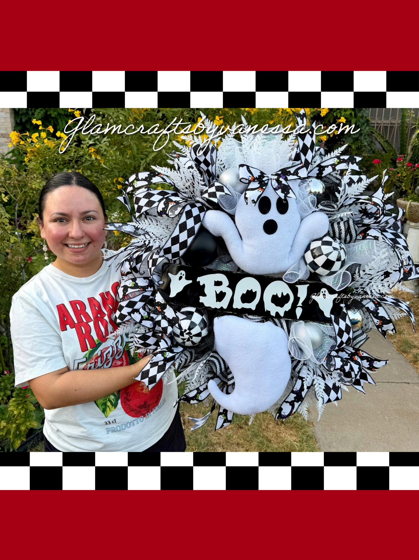 "BOO" Ghost Wreath
