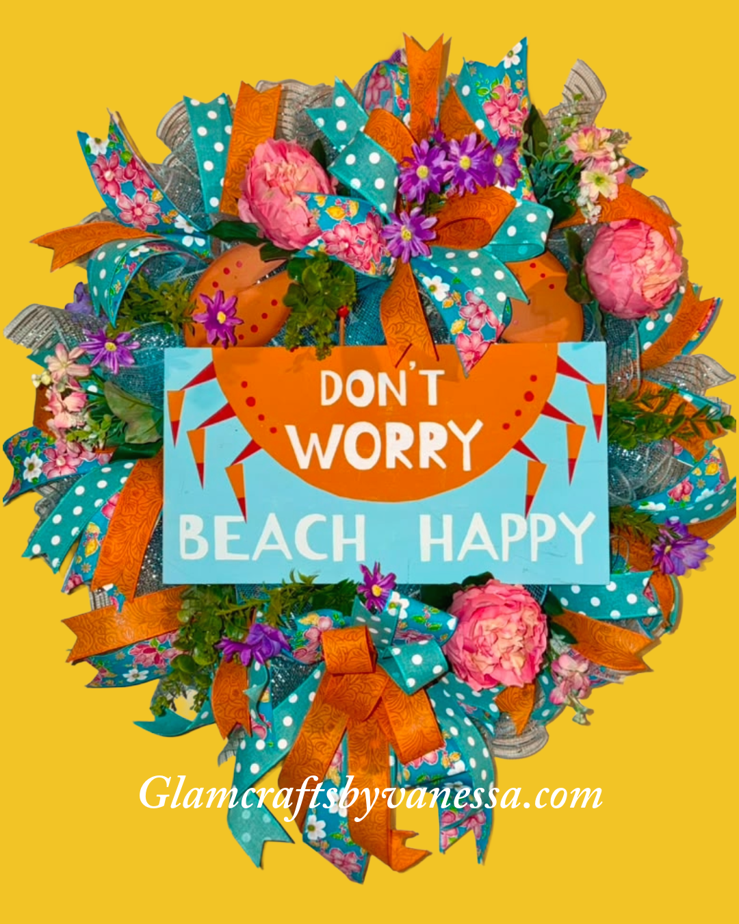 Don't worry "beach" happy wreath