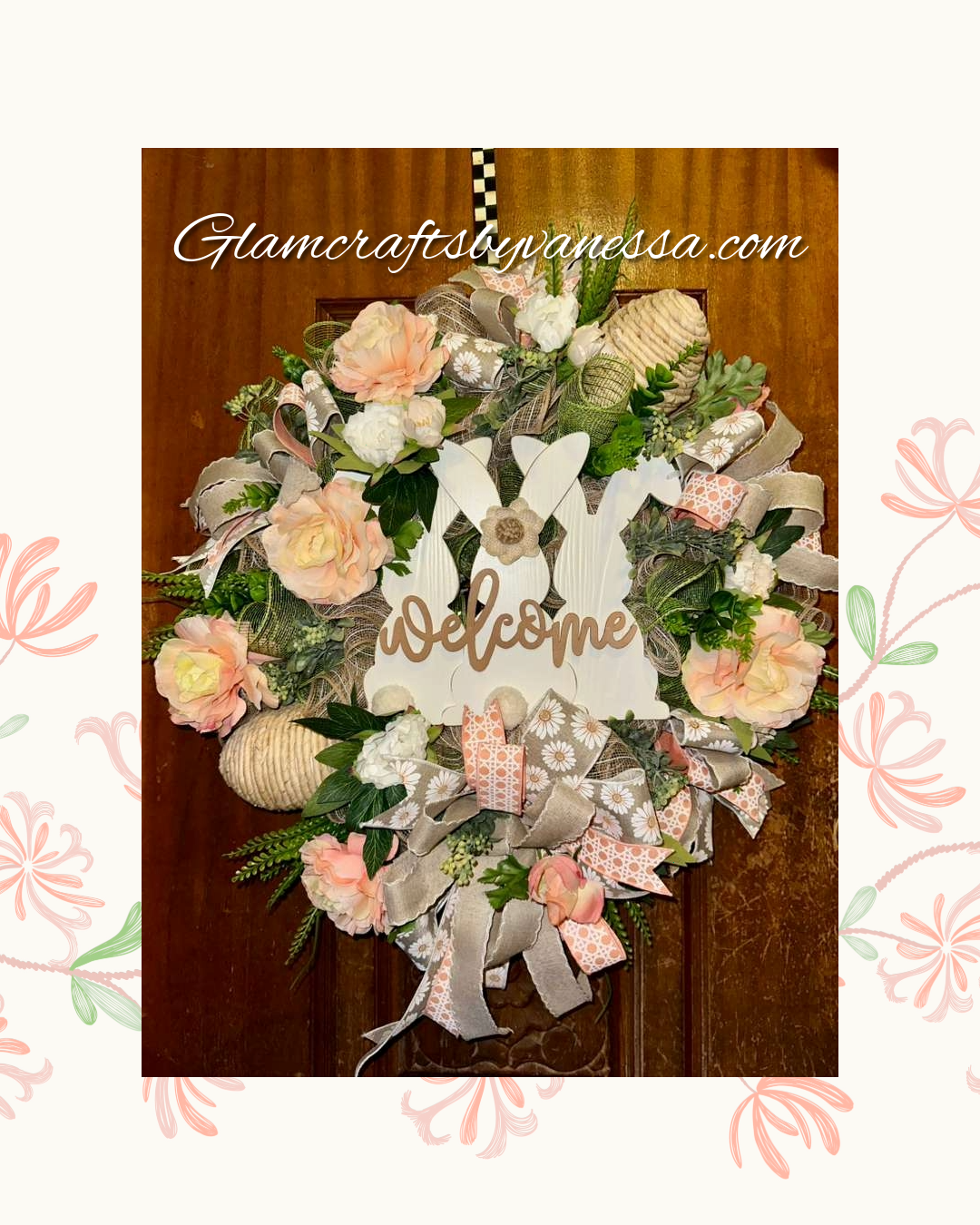 Easter Bunny Welcome Spring Wreath