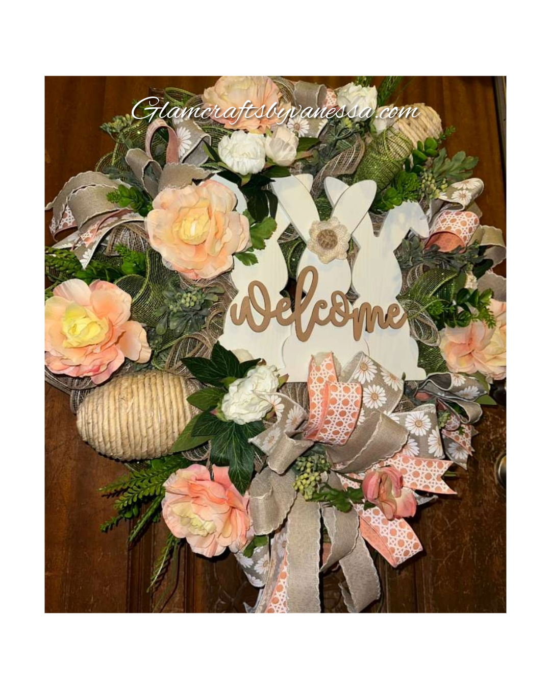 Easter Bunny Welcome Spring Wreath