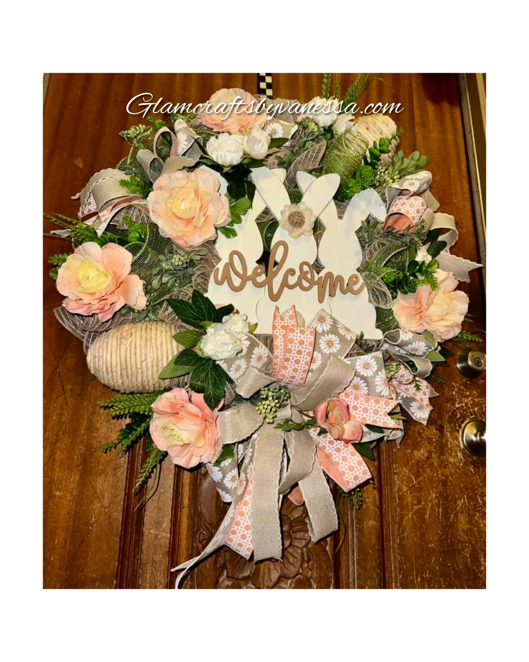 Easter Bunny Welcome Spring Wreath