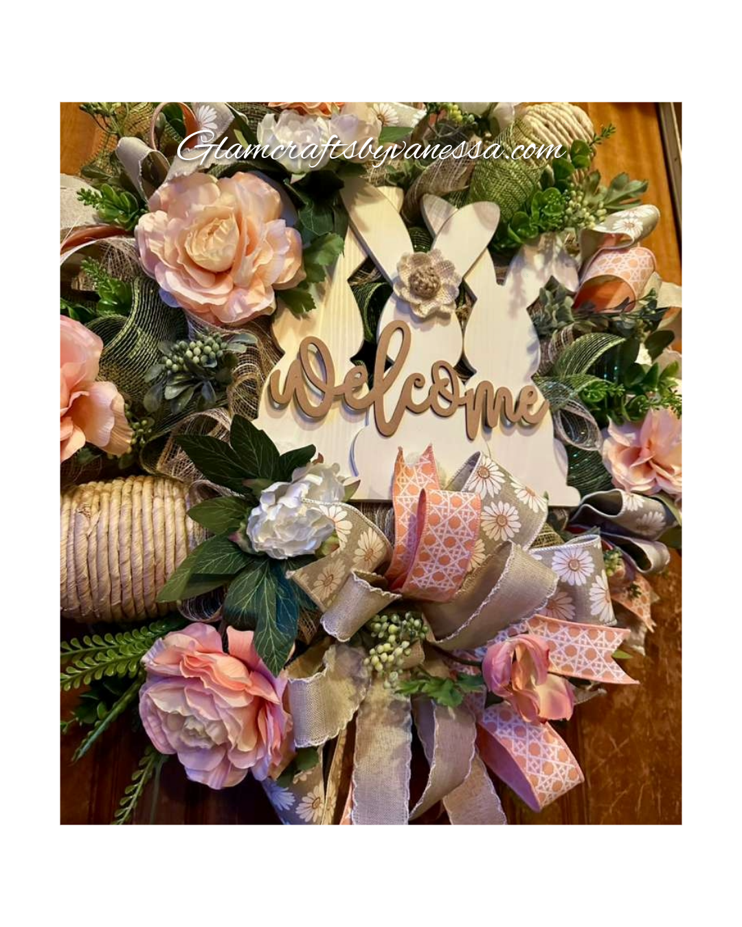 Easter Bunny Welcome Spring Wreath